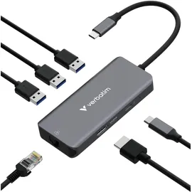 Verbatim USB-C Essentials Multiport Hub 6 Anschlüsse mit RJ45