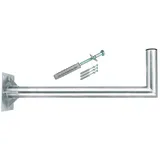 PremiumX 80cm Wandhalter Ø 60mm Stahl SAT Antenne Wand Montage Halter mit Verstrebung inkl. Fischer Schrauben mit Dübel