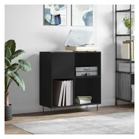 vidaXL Plattenschrank Schwarz 84,5x38x89 cm Holzwerkstoff