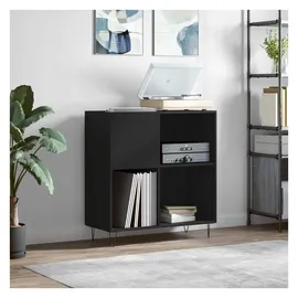 vidaXL Plattenschrank Schwarz 84,5x38x89 cm Holzwerkstoff