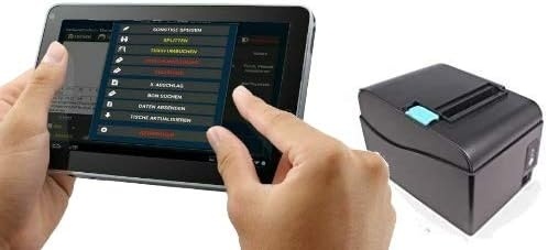 Mobiles Kassensystem für GASTRONOMIE: 10" Touchscreen Terminal, Bondrucker