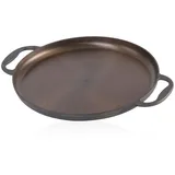 Mahlzeit Polierte Paella Pfanne, Ø 35 cm, Gusspfanne, Bratpfanne, Paellapfanne, Antihaft | Braun