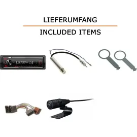JUST SOUND best choice for caraudio Autoradio Einbaupaket mit Kenwood KMM-BT209 VW Polo 9N | Bluetooth USB Telefonieren