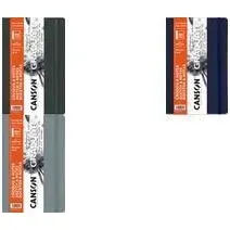 Canson, Heft + Block, Skizzenbuch GRADUATE SKETCH & NOTES, 140 x 216 mm 92 Blatt, weißes Papier 90 g/qm, dunkelblaues Soft