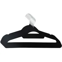 Svita Kleiderbügel 10er Set Anzugbügel Platzsparend rutschfest Samt Schwarz