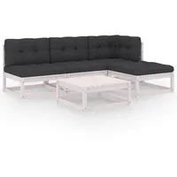 vidaXL Modell 18 Loungeset weiß