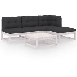 vidaXL Modell 18 Loungeset weiß