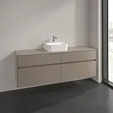 Villeroy & Boch Villeroy und Boch Collaro Waschtischunterschrank C10400VM 160x54,8x50cm, Waschtisch mittig, taupe