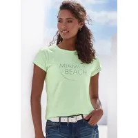 VIVANCE T-Shirt Damen lime bedruckt, lime uni Gr.40/42