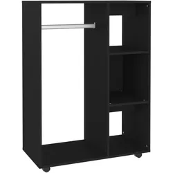 vidaXL Kleiderschrank Schwarz 80x40x110 cm Holzwerkstoff