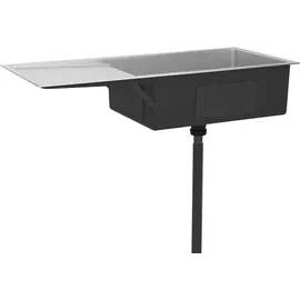 vidaXL Handgemachte Einbauspüle Edelstahl - Silber