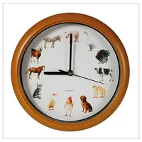 SAFE Schwäbische Albumfab Wanduhr Bauernhof mit Tierstimmen