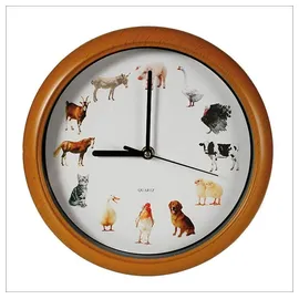 SAFE Schwäbische Albumfab Wanduhr Bauernhof mit Tierstimmen