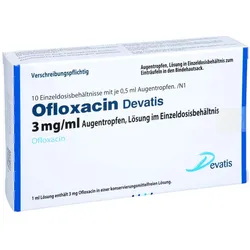 OFLOXACIN Devatis 3 mg/ml Augentr.i.Einzeldosisb. 10X0,5 ml