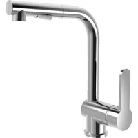 EMKE Emke, Küchenarmatur mit Ausziehbare Brause 2 Strahlarten Einhebel Spültischarmatur,60cm-Schlauch,360° Drehbar,Höhe 30.1cm,Chrom