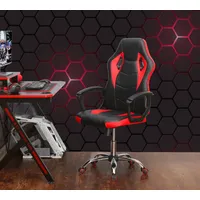 Happy Home gepolsterter & ergonomischer Gamingsessel - Schwarz &