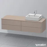 Duravit XSquare Waschtischunterschrank, 4 Schubkästen, rechts, Basalt matt
