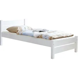 TICAA Bett "Bora", aus Kiefer, weiß