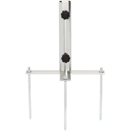 vidaXL Schirmständer mit Erdspießen Stahl Ø 32-38 mm Silber