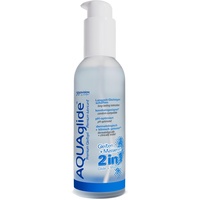 JOYDIVISION AQUAglide 2-in-1, 125ml, wasserbasiertes Massage & Gleitgel, transparent geruchsneutral, ölfreies Gleitmittel & kompatibel mit Latex-Kondomen