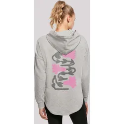 Kapuzenpullover F4NT4STIC "Blumen Muster", Damen, Gr. L, grau, Obermaterial: 100% Baumwolle, casual, oversize, Langarm, Pullover, Print