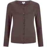 CASH-MERE.CH Strickjacke in Grau-Taupe Melange S