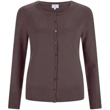 CASH-MERE.CH Strickjacke in Grau-Taupe Melange S