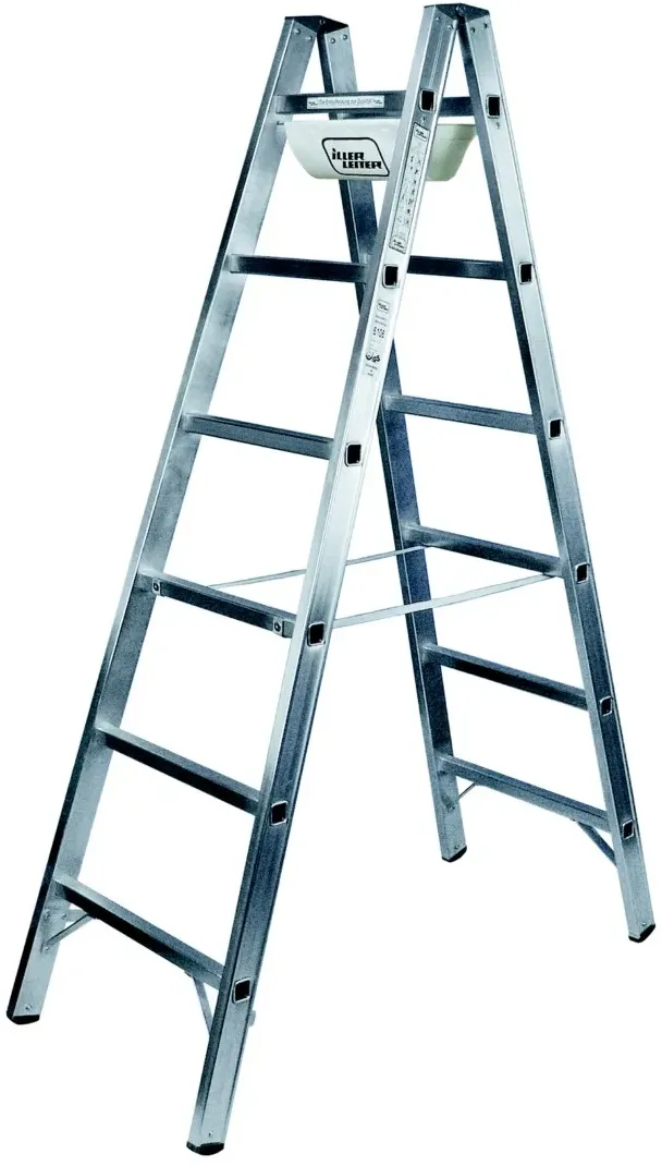 ILLER-LEITER Sprossenstehleiter Alu 2x1 6118