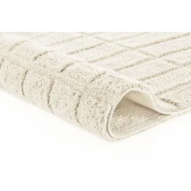 KLEINE WOLKE Badteppich Tiles Beige 60 x 60 cm