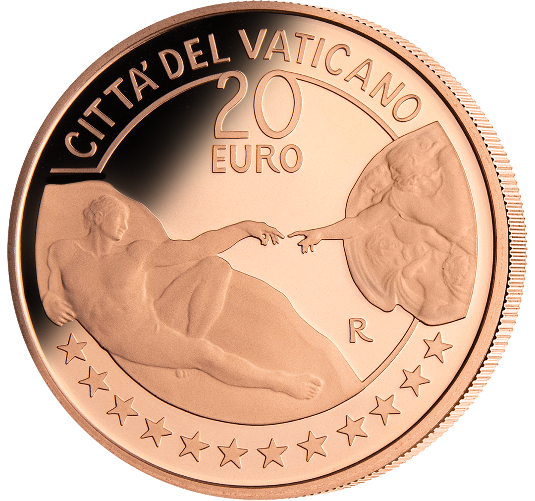20 Euro Kupfermünze "Kunst & Glaube: Erschaffung des Menschen" - Vatikan 2023