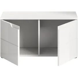 Home Affaire Sitzbank Capri Hochglänzend Weiß 80 x 43 x 37 cm