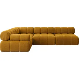 altdecor Ecksofa modulares Sofa Mende-L2 - 285x190x70 cm Senfgelb Cord