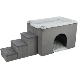 Trixie Hundehöhle Harvey 154 x 60 x 60 cm grau/weiß-schwarz