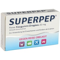 Hermes Arzneimittel Superpep Reise Kaugummi Dragees 20 mg 10 St