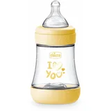 Chicco PERFECT 5 Anti-Antikolik-Flasche 150 ml, Slow-Flow-Flasche 0 Monate + mit weichem Silikonsauger, 150 ml Biofunktionsflasche mit Intui-flow System, Beige