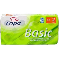 Fripa Toilettenpapier Basic 2-lagig 250Bl. weiß 8 Rl./Pack.