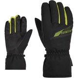 Ziener Herren Gordan Ski-Handschuhe/Wintersport | wasserdicht, atmungsaktiv, Black.Lime, 9,5