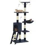 vidaXL Katzen-Kratzbaum 138 cm dunkelblau