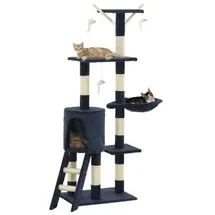 vidaXL Katzen-Kratzbaum 138 cm dunkelblau