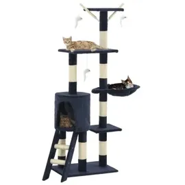 vidaXL Katzen-Kratzbaum 138 cm dunkelblau