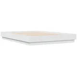furnicato Bettgestell Bett in Weiß 203 x 123 x 23 cm mit robustem Holzgestell (1-tlg) weiß 123 cm x 203 cm x 23 cm