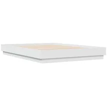 furnicato Bettgestell Bett in Weiß 203 x 123 x 23 cm mit robustem Holzgestell (1-tlg) weiß 123 cm x 203 cm x 23 cm