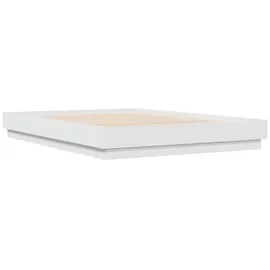 furnicato Bettgestell Bett in Weiß 203 x 123 x 23 cm mit robustem Holzgestell (1-tlg) weiß 123 cm x 203 cm x 23 cm