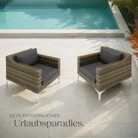 Tectake tectake® Modulares Rattanset Villanova kein Aufbau