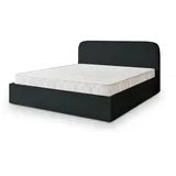 masseno Polsterbett, Schwarz, Holz, 140x200 cm, Schlafzimmer, Betten, Polsterbetten