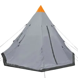 vidaXL Zelt für 4 Personen Grau