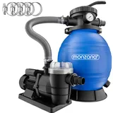 Sandfilteranlage Pool 9600 L/h mit Vorfilter 7-Wege Ventil