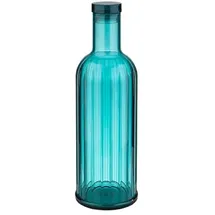APS Flasche -STRIPES- Ø 9 cm H: 28,5 cm 1 Liter Kunststoff türkis