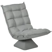 Homcom Bodenstuhl Bodensofa mit Verstellbarer Rückenlehne, drehbarer Meditationsstuhl mit