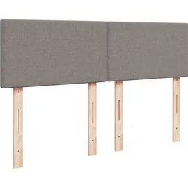 vidaXL Boxspringbett mit Matratze Taupe 140x200 cm Stoff